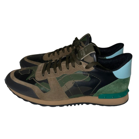 Valentino RockRunner Camo Sneaker (Green)