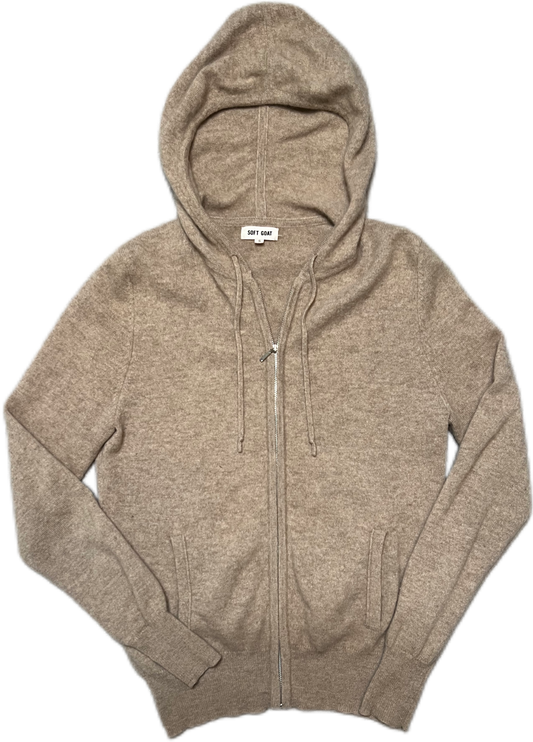 Soft Goat Cashmere Zip Hoddie