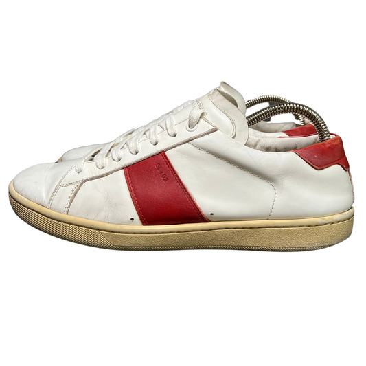 Saint Laurent's SL 0/2 Sneakers (White/Red)