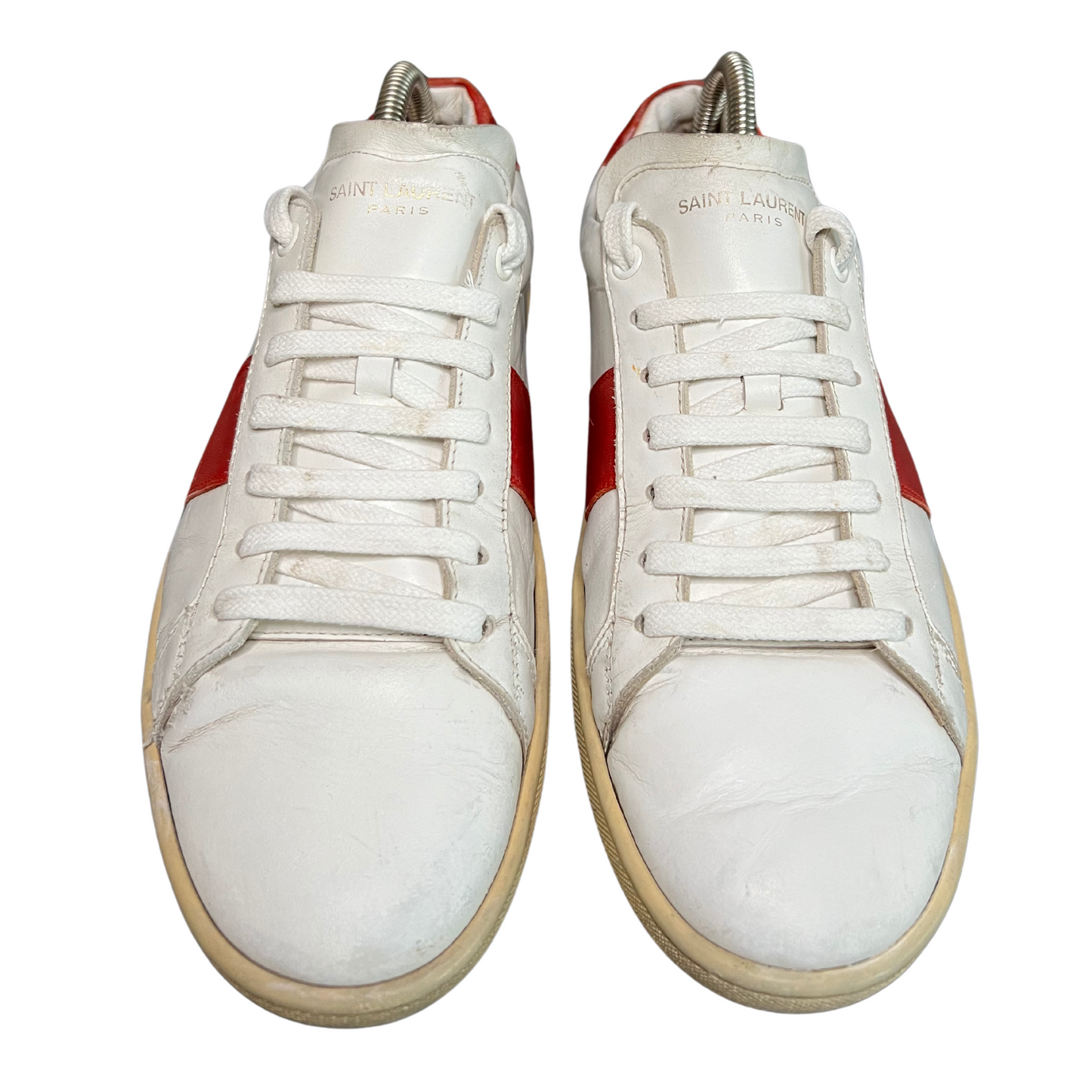 Saint Laurent's SL 0/2 Sneakers (White/Red)