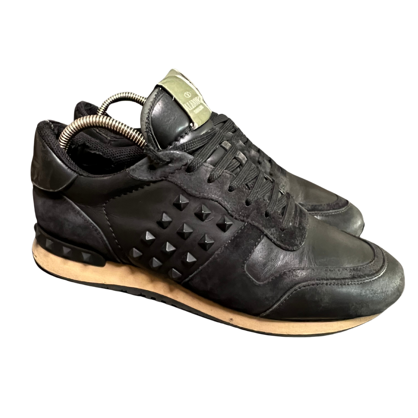 Valentino Rockstud Rockrunner Sneaker (Black)