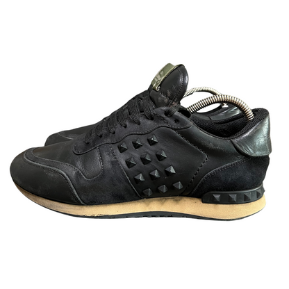 Valentino Rockstud Rockrunner Sneaker (Black)